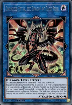 Yugioh Darkness Metal The Dragon of Dark Steel BLC1-EN044 1st Ultra (NM) - Image 1