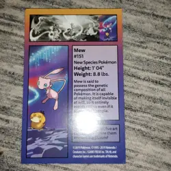 Mew #151 Power Promo Pokemon Card 2019 English TCG Ungraded Free Shipping - Image 3