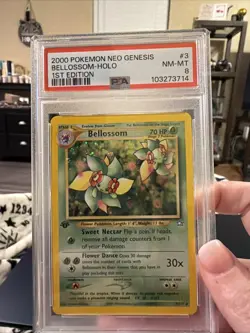 Pokemon TCG Bellossom Neo Genesis Holo Unlimited Rare Card 3/111 LP/NM Condition - Image 1