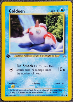 1st Edition Goldeen - Neo Revelation - #45/64 - Vintage Pokemon Card 2001 WOTC - Image 1