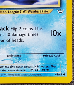 1st Edition Goldeen - Neo Revelation - #45/64 - Vintage Pokemon Card 2001 WOTC - Image 4