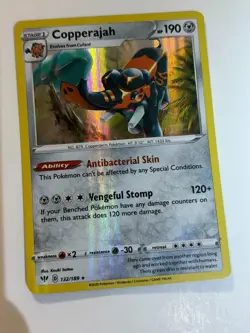 Pokemon Card Darkness Ablaze Holographic Bleed Error Copperajah 132/189 NM - Image 1