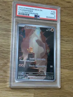PSA 9 Pokemon Charmander Scarlet & Violet 151 Illustration Rare Card 168/165 - Image 1