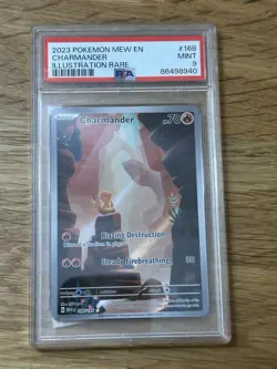 PSA 9 Pokemon Charmander Scarlet & Violet 151 Illustration Rare Card 168/165 - Image 2
