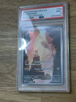 PSA 9 Pokemon Charmander Scarlet & Violet 151 Illustration Rare Card 168/165 - Image 3