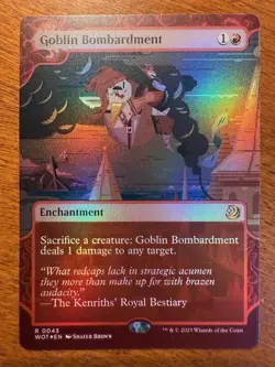 Goblin Bombardment FOIL MTG WOE Enchanting Tales NM-M 43 - Image 1