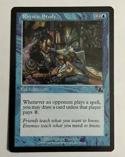 1x Rhystic Study - Prophecy PCY - EDH Blue Control MTG Magic the Gathering - Image 1