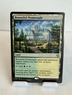 MTG Bountiful Promenade Land Rare Commander Legends Baldur's Gate Foil #348 - Image 1
