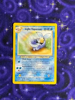 Pokemon TCG Light Vaporeon 52/105 Neo Destiny - LP - Image 1