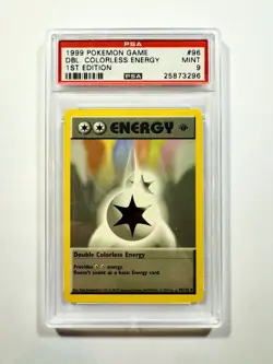Pokemon Double Colorless Energy 1st Edition Base Non Holo Psa 9 #96 - Image 1
