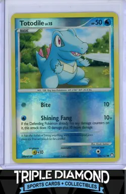 2007 Pokemon Mysterious Treasures #106/123 Totodile Reverse Holo F650 - Image 1