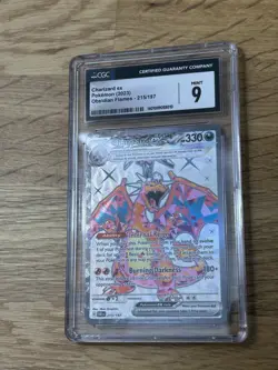 Charizard ex 215/197 SV03: Obsidian Flames Holo Pokemon CGC 9 Graded - Image 2