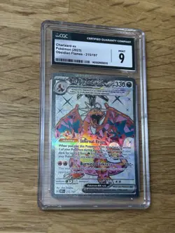 Charizard ex 215/197 SV03: Obsidian Flames Holo Pokemon CGC 9 Graded - Image 3