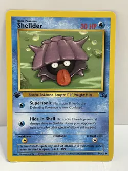Pokemon WOTC VTG Shellder 54/62 Fossil Regular LP - Image 1