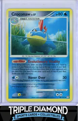 2007 Pokemon Mysterious Treasures #44/123 Croconaw Reverse Holo F649 - Image 1
