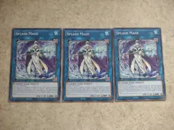 YuGiOh Cards 3x Splash Mage ETCO-EN048 Eternity Code 1st Edition Collectable Set - Image 1