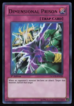Dimensional Prison LCGX-EN220 Ultra Rare 1st Edition Yu-Gi-Oh - Image 1