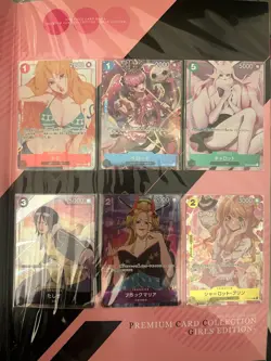 ONE PIECE Card Game Japanese Premium Collection Girls Edition Set of 6 opened - Image 2