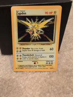 Zapdos - 16/102 - Pokemon Base Set Unlimited Holo Rare Card WOTC NM - Image 1