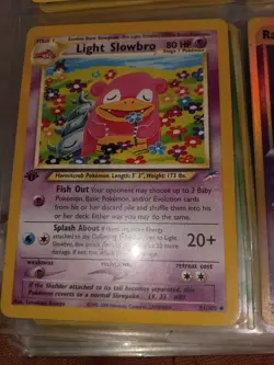 Rare Light Slowbro 51/105 Neo Destiny Unlimited Pokemon Card Uncommon - Image 1