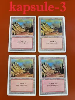 4x Mountain (Version C) | Revised | MTG Magic Cards - Image 3