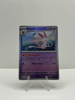 Pokemon Prismatic Evolutions Master Ball Reverse Holo Card 040/131 Sylveon 2025 - Image 1