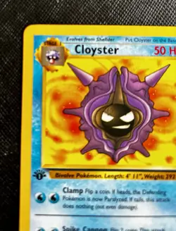 Cloyster Fossil 1st Edition 32/62 WOTC Vintage 1999 Pokemon Card - Image 3