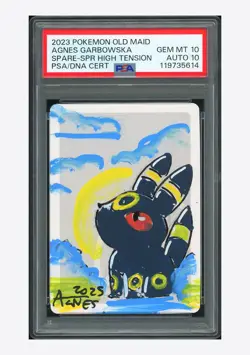 Pokemon PSA 10 AUTO 10 Spare Card Agnes Garbowska 2023 Old Maid Japanese - Image 1