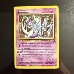 Mewtwo 12 Black Star Promo Rare Holo Pokemon Card WOTC Vintage LP - Image 1