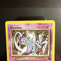 Mewtwo 12 Black Star Promo Rare Holo Pokemon Card WOTC Vintage LP - Image 2