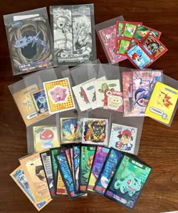 Pokemon Card and Sticker Lot Nintendo Merlin Artbox Vintage Holo Japanese DBZ - Image 1