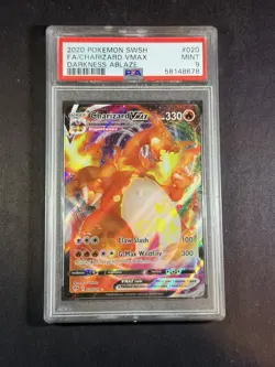 PSA 9 CHARIZARD VMAX 020/189 FULL ART DARKNESS ABLAZE POKEMON 🔥 - Image 1