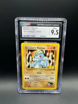 Pokemon Giovanni's Machop Gym Challenge #72 CGC 9.5 Mint - Image 1