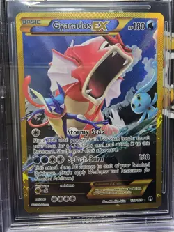2016 POKEMON XY BREAKPOINT SECRET #123 FULL ART/GYARADOS EX BGS 7 - Image 2