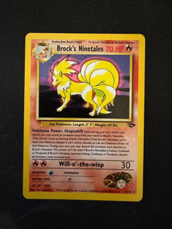 Brock’s Ninetales 3/132 Holo Rare Gym Challenge WOTC Vintage Pokemon TCG - NM - Image 1
