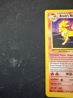 Brock’s Ninetales 3/132 Holo Rare Gym Challenge WOTC Vintage Pokemon TCG - NM - Image 3