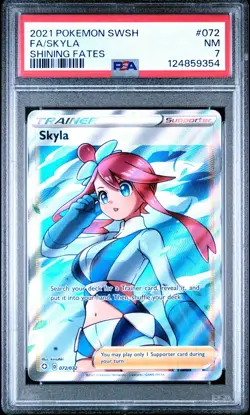 Pokemon TCG Skyla 072/072 Shining Fates Full Art PSA 7 - Image 1