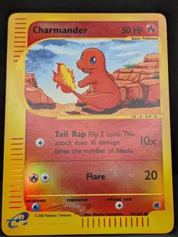 Charmander 097/165 Expedition Base Set Reverse Holo Rare Pokemon TCG Nintendo LP - Image 3