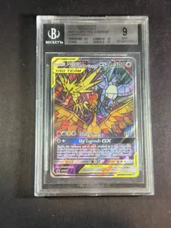 MOLTRES & ZAPDOS & ARTICUNO TAG TEAM GX ETB 2019 POKEMON STR PROM SM210 BGS 9.0 - Image 1