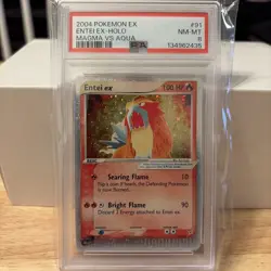 PSA 8 2004 Pokemon EX Entei EX-HOLO Magma Vs Aqua 91/95 - Image 1