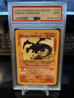 SHINING CHARIZARD PSA 9 2002 POKEMON NEO DESTINY 107/105 - Image 2