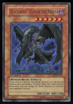 Blackwing - Elphin the Raven RGBT-EN013 Ultra Rare 1st Edition Yu-Gi-Oh - Image 1