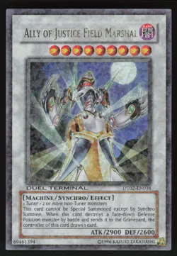 Ally of Justice Field Marshal DT02-EN036 Ultra Rare Yu-Gi-Oh - Image 1