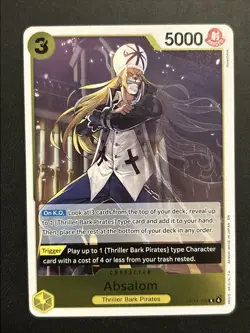 Absalom R The Azure Sea's Seven OP14-100 English NM One Piece TCG NM - Image 1