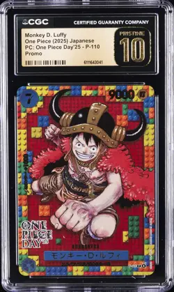 2025 ONE PIECE JPN PC: ONE PIECE DAY '25 PROMO MONKEY D. LUFFY CGC 10 PERFECT - Image 1