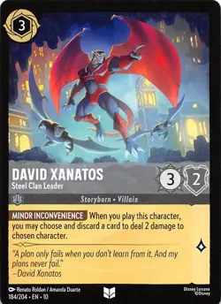 David Xanatos Steel Clan Leader 184/204 Whispers in the Well Disney Lorcana - Image 1