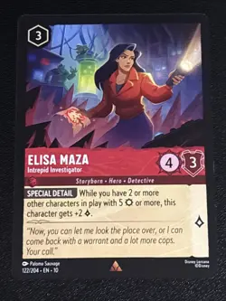 Disney Lorcana Whispers in the Well Elisa Maza-Intrepid Investigator 122/204 NM - Image 1
