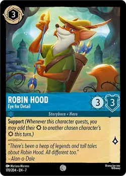 Disney Lorcana Archazia's Island - 170 Robin Hood - Common Non Foil - Image 1