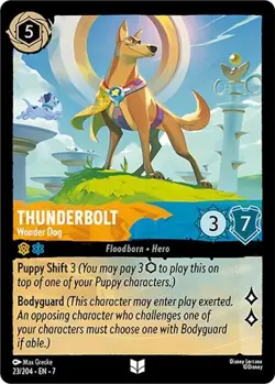 Disney Lorcana Archazia's Island Uncommon Non Foil - 23 Thunderbolt Wonder Dog - Image 1