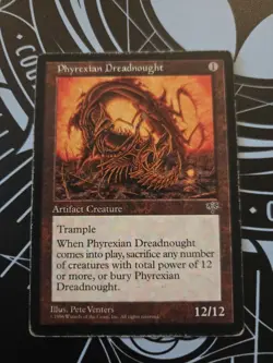 Phyrexian Dreadnought Mirage Magic: The Gathering Card #315 Heavy Play - Image 1